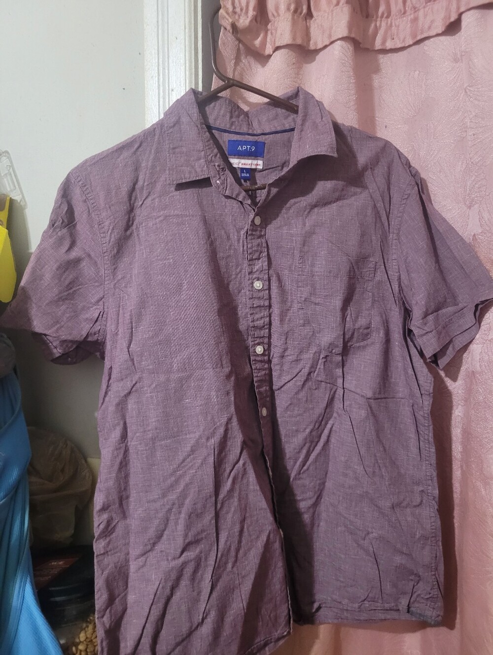 Apt. 9 Short-Sleeve Button-Up Shirt in Maroon